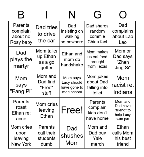 HAO THANKSGIVING 2025 Bingo Card