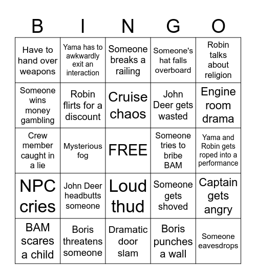 Xa-takatl Bingo Card