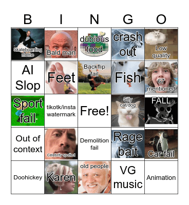 Unusual bingo 8 Bingo Card