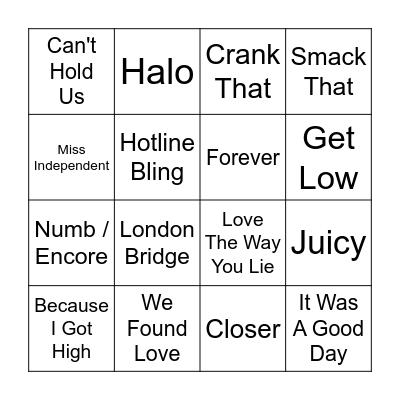 Music Bingo Round 3 Bingo Card
