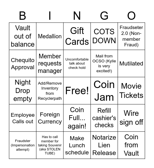 The Kyle/Maddy/Kylie Card Bingo Card