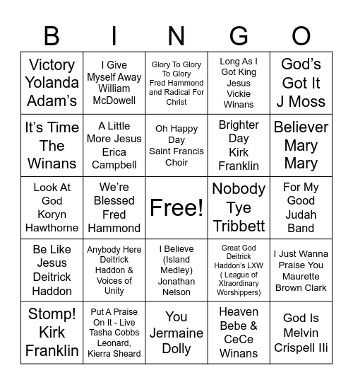 Gospel Bingo - (NLM) Bingo Card
