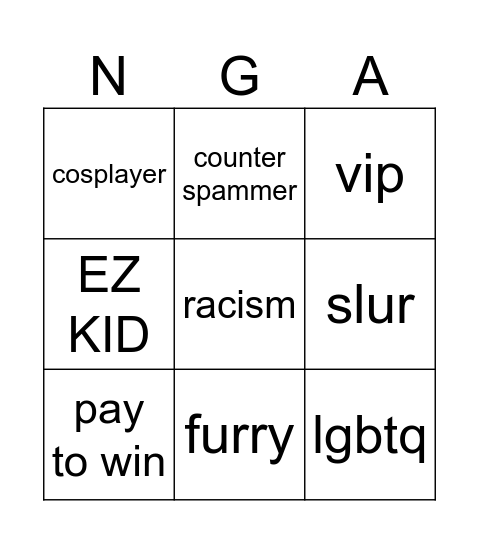 tsb Bingo Card