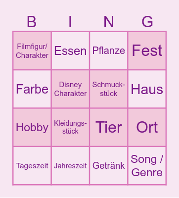 Bingo Card
