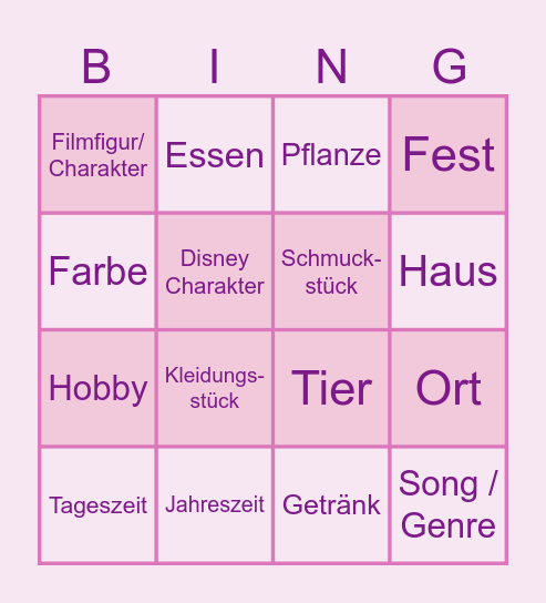 Bingo Card