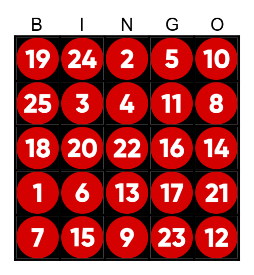 LOS NUMEROS Bingo Card
