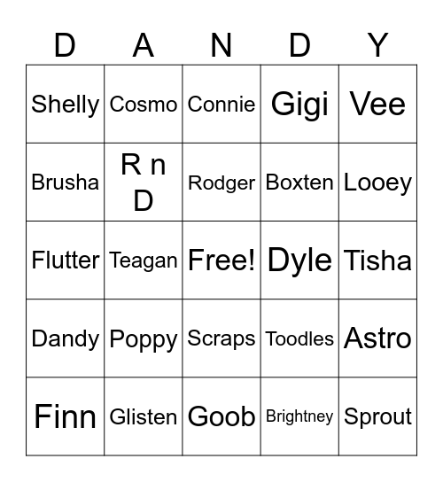 Twisted Bingo Card