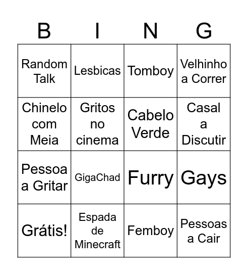 NETO Bingo Card