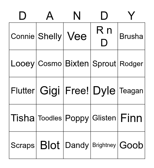 Twisted Bingo Card