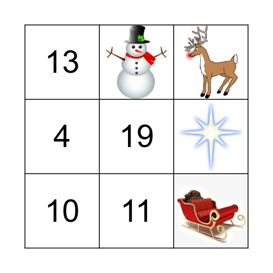 Christmas Bingo Card