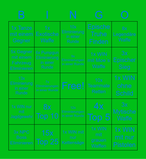 Claas Bingo Card