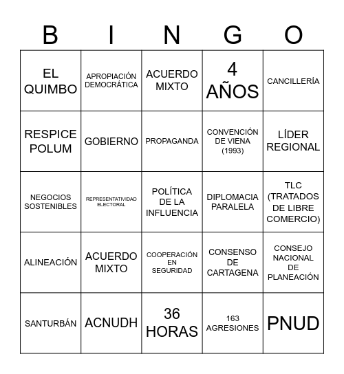 PIC BOCCHI Bingo Card