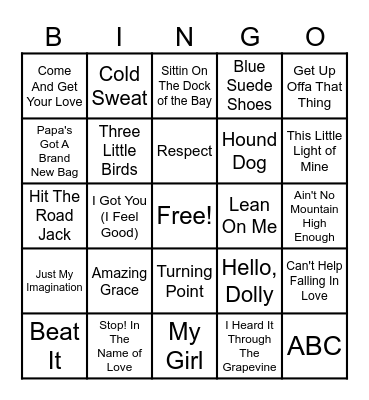 Music Bingo Card
