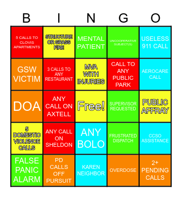 THANKSGIVING WEEKEND BINGO Card