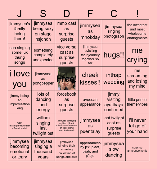 jimmysea dreamscape fancon!!! Bingo Card