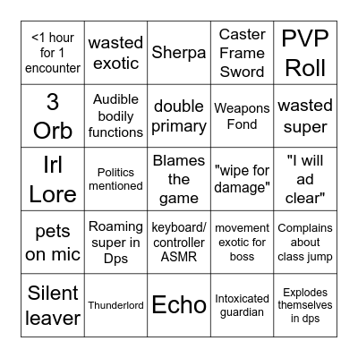 Bingo Card