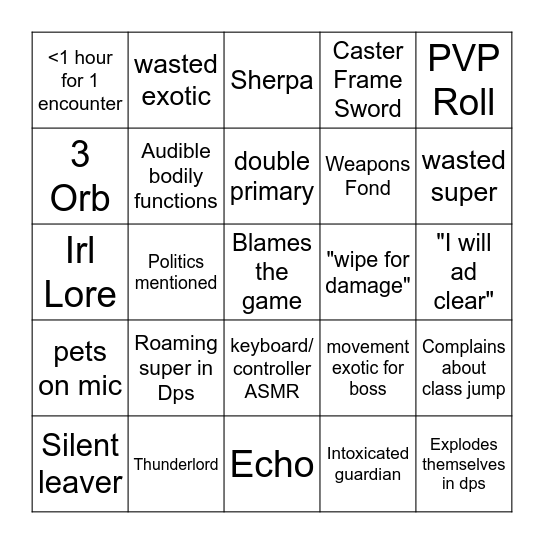 Bingo Card