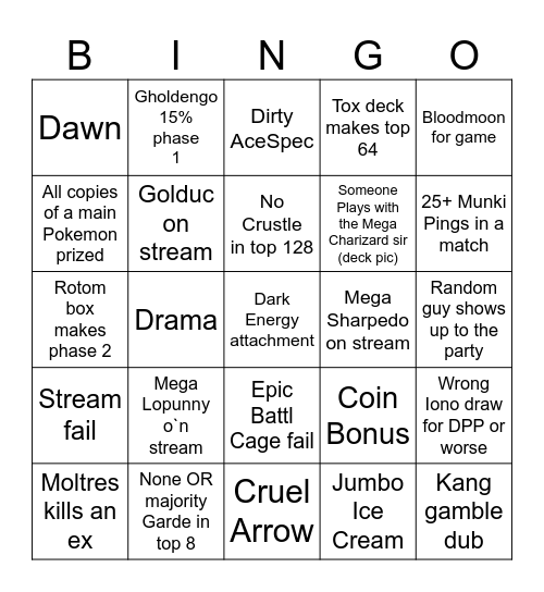 Stuttgart Bingo Card