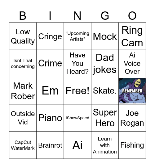 {!YT Short 1 HR Challenge!} Bingo Card