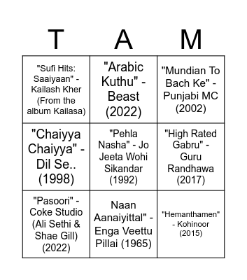 Tambola Rush Bingo Card