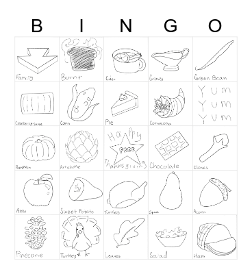 Thanksgiving Bingo Card