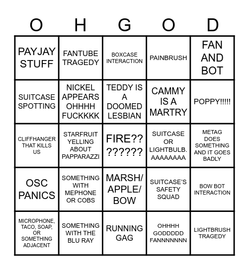 II IV EP 4 BINGO Card