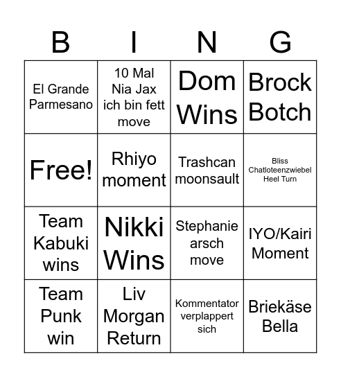WAAAAARGAMES Bingo Card