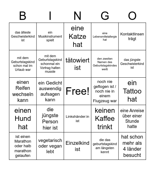 find the guest Bingo Card