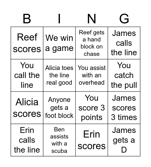 CXIQ Organised Fun Bingo Card