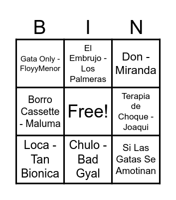 Angi´s Musical BINGO! Bingo Card