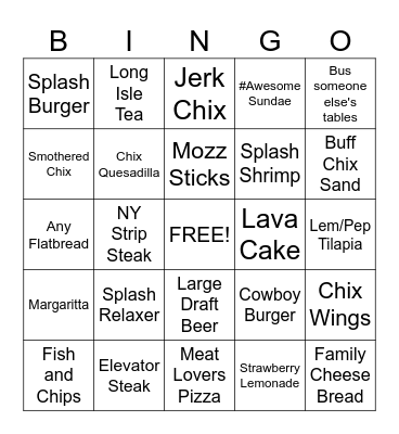 G-Money Bingo Card