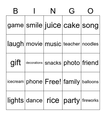 Bingo Card