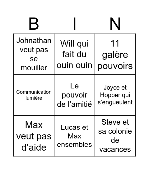 Clichés Bingo Card