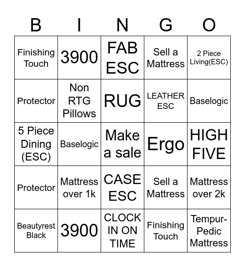 Bedder Than Ever Bingo Card