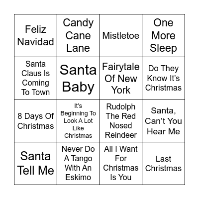 Xmas  Bingo Card