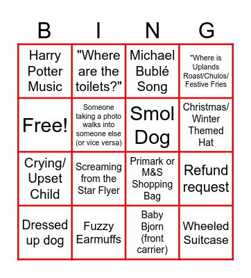 East Box Office Bingo Card