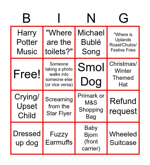 East Box Office Bingo Card