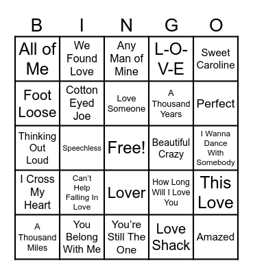 Singo Bingo Card