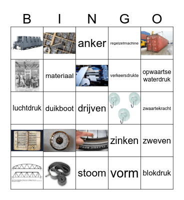 druk druk druk 1-5 Bingo Card