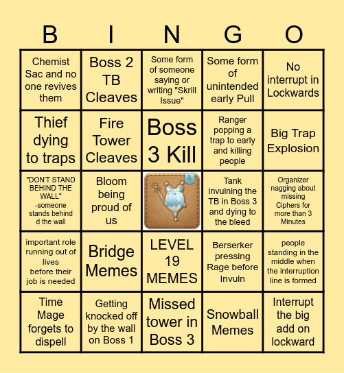 FORKED TOWER BINGO Card