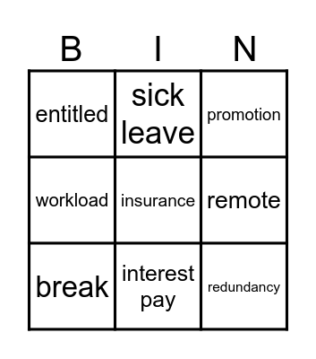 RME U4 Jobs p.55 Bingo Card