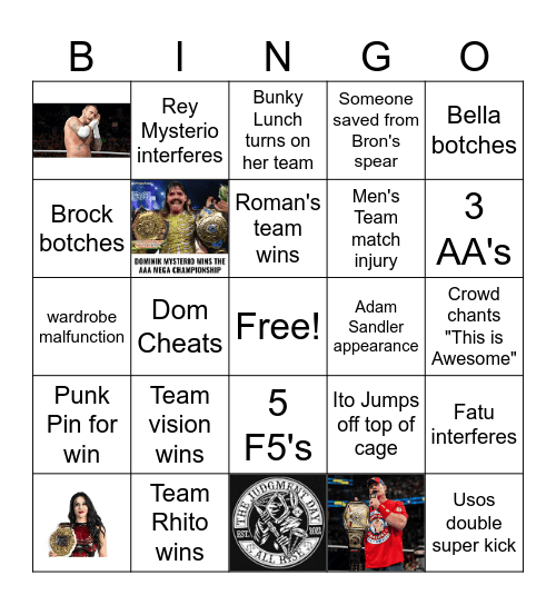 War Games 2025 Bingo Card