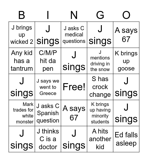 2025 Heeb Bingo Card