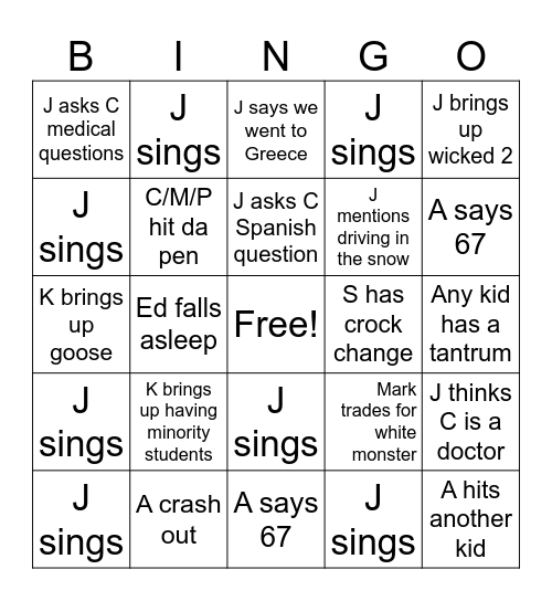 2025 Heeb Bingo Card