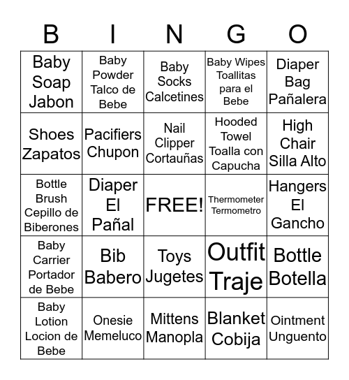 It's A Boy! Bingo Card