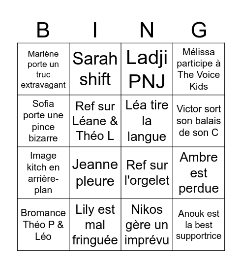 Prime Bingo Card