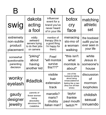 SLOMW S3 Bingo Card