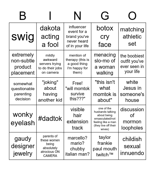 SLOMW S3 Bingo Card