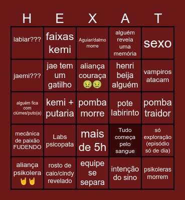 sexatombe??? Bingo Card
