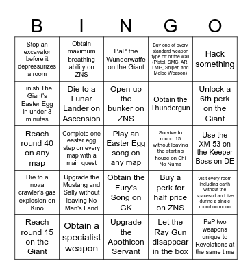 BO3 Bingo No Shadows/Origins Bingo Card